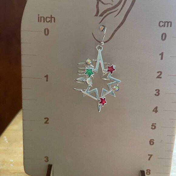 Bundle 3 for $12. Mixit Silver Toned Christmas Earrings. - Picture 2 of 3